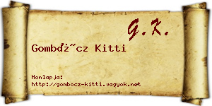 Gombócz Kitti névjegykártya